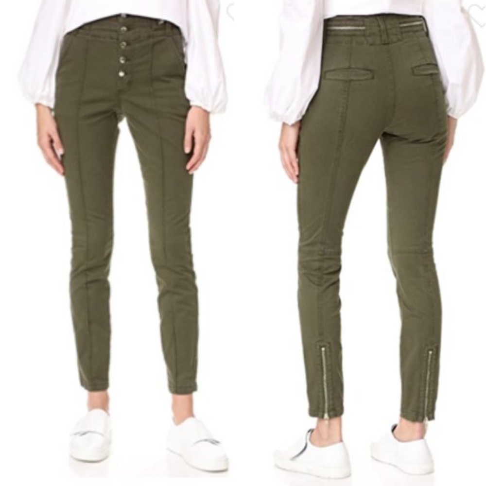 A.L.C Rowan High Rise Skinny Pants Size 6  Olive